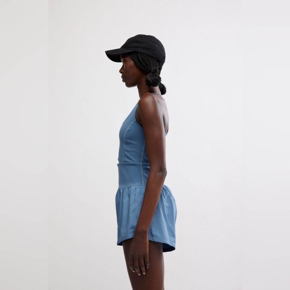 FP Movement by Free People Righteous Runsie Performance Romper Skyline Blue L - Picture 4 of 10